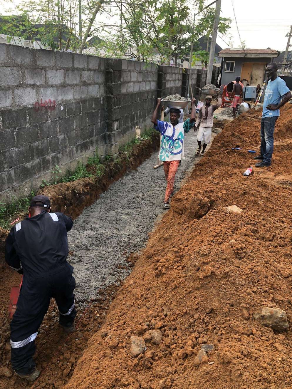 Drainage construction works